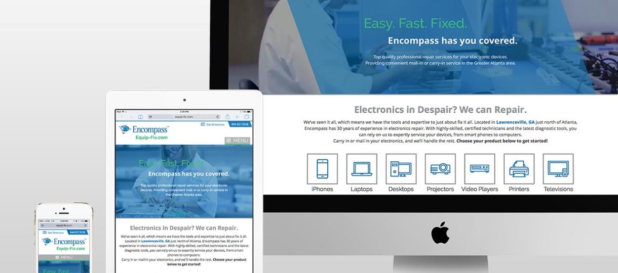 encompass equip-fix responsive website