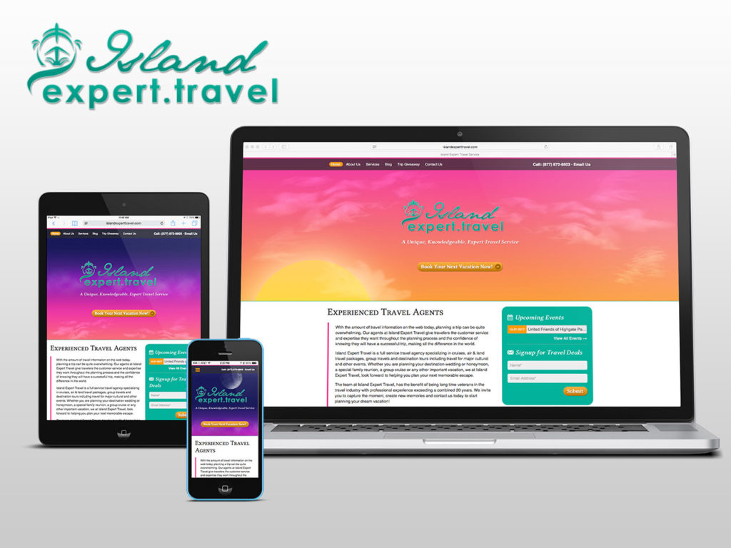 island expert travel responsive website