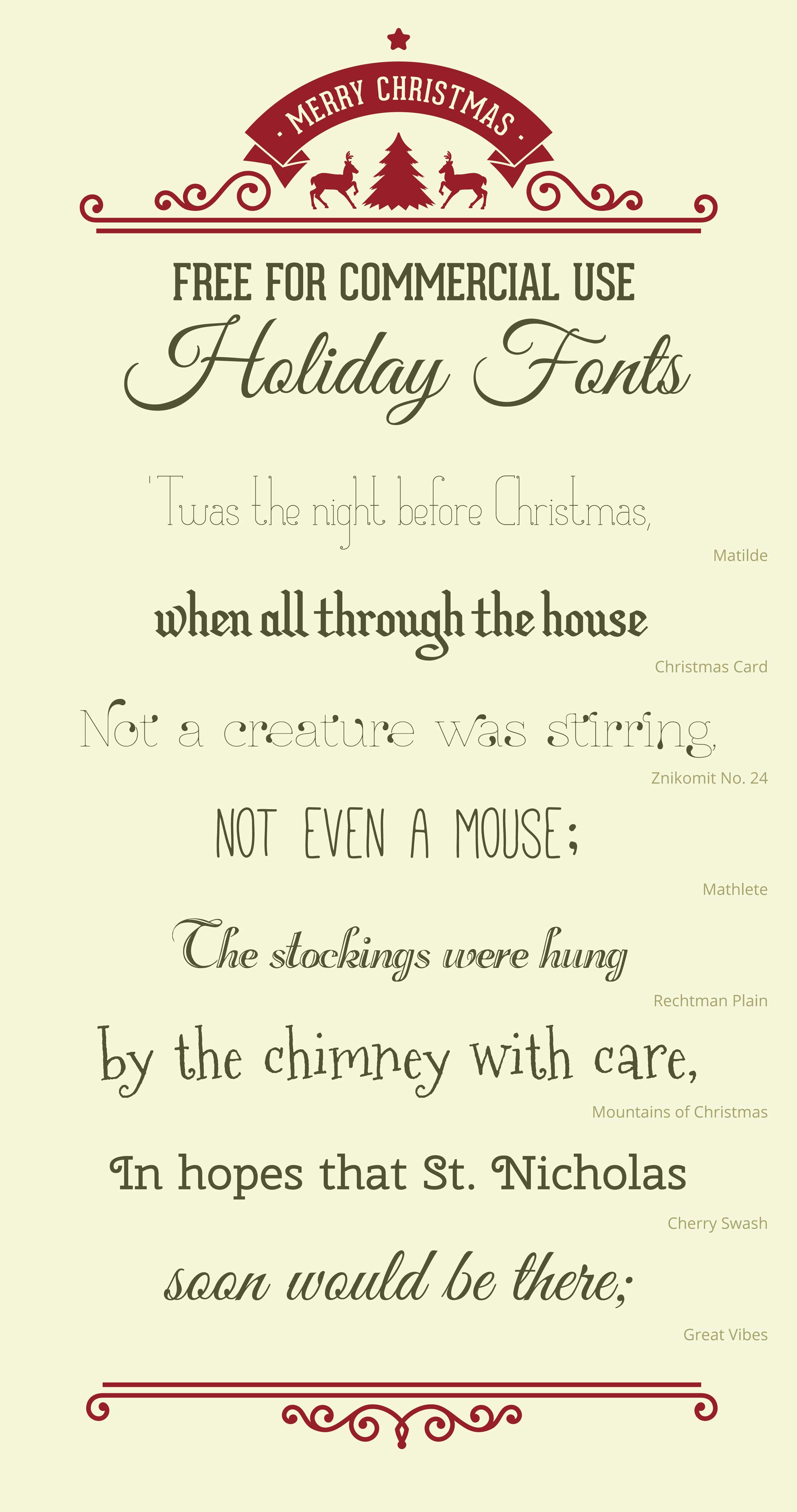 Free Holiday Fonts