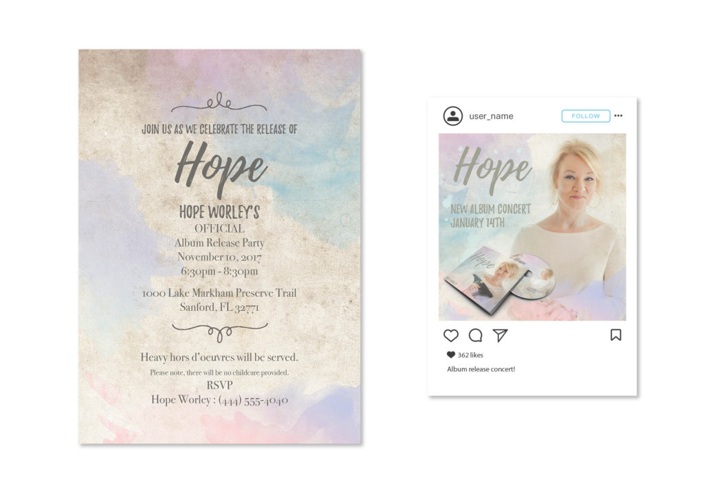 hope worley album marketing collateral