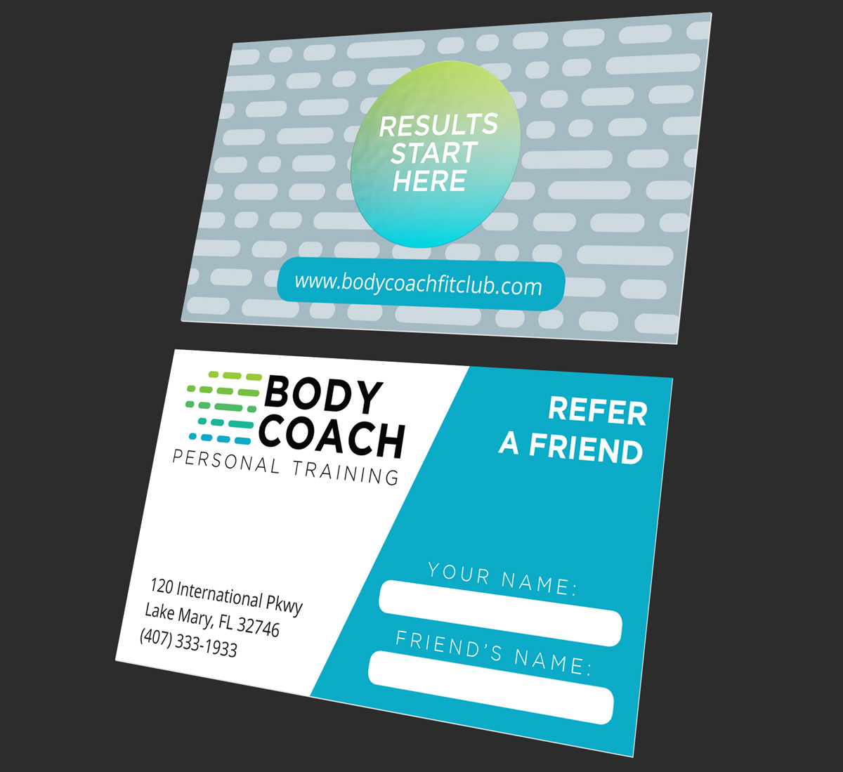 Body Coach Refer a Friend Business Card
