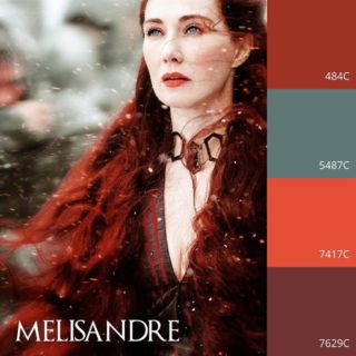 Game of Thrones Color Series! #got #gameofthrones #pantone #design #color #melisandre