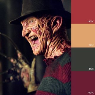 Oct 3 - Pantone Color Series! Freddy Krueger #halloween #freddykrueger #pantone #design #color