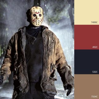 Pantone Color Series! Jason Voorhees from Friday the 13th. #halloween #color #design #pantone