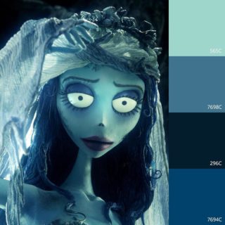 Pantone Color Series - Emily from Corpse Bride #halloween #october #horror #scary #corpsebride #emilycorpsebride #color #pantone #design